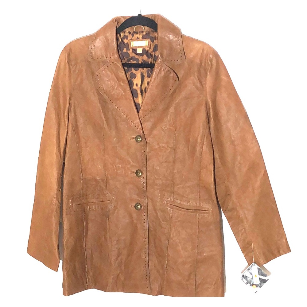 Wilson’s Leather Stitched Up  Button Up Jacket Large NEW!!!